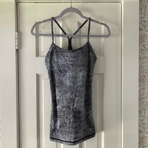 Lululemon Speckled Gray & Black Women's Power Y Tank